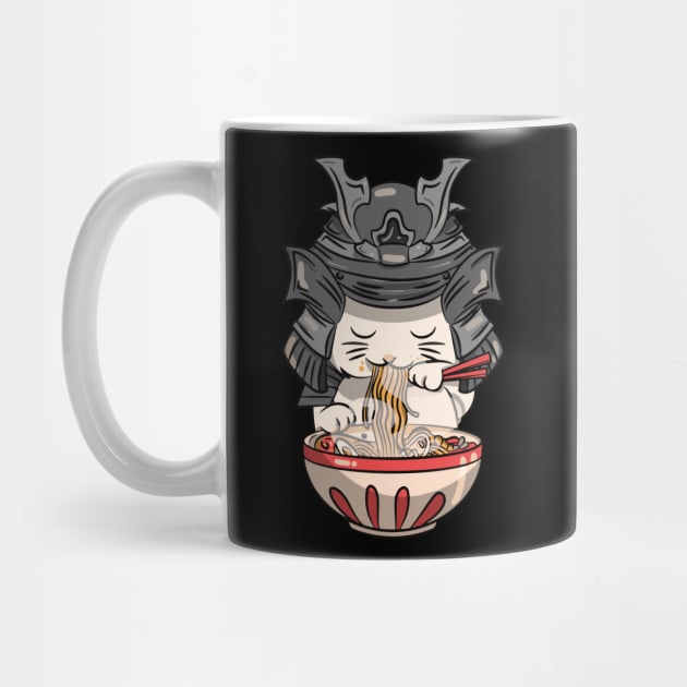 Kawaii Japanese Anime Soup Bowl Otaku Japan Ninja Cat Ramen by jodotodesign